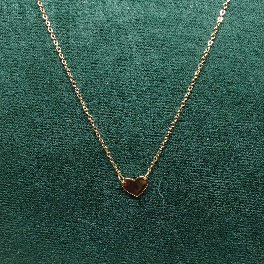 Fissen Gold Plated Heart Initial B Necklace Dainty Minimalist NWT - Picture 5 of 6